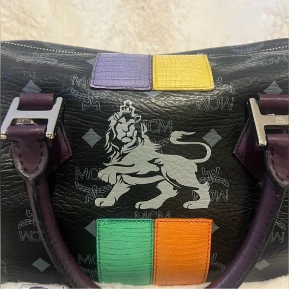 MCM Princess Visetos Coated Canvas Satchel with COA PRISTINE - Picture 4 of 15